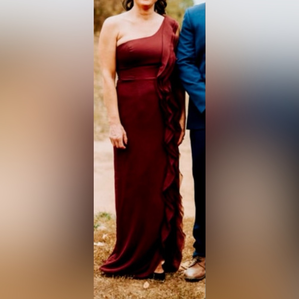 Burgundy Formal Evening Gown